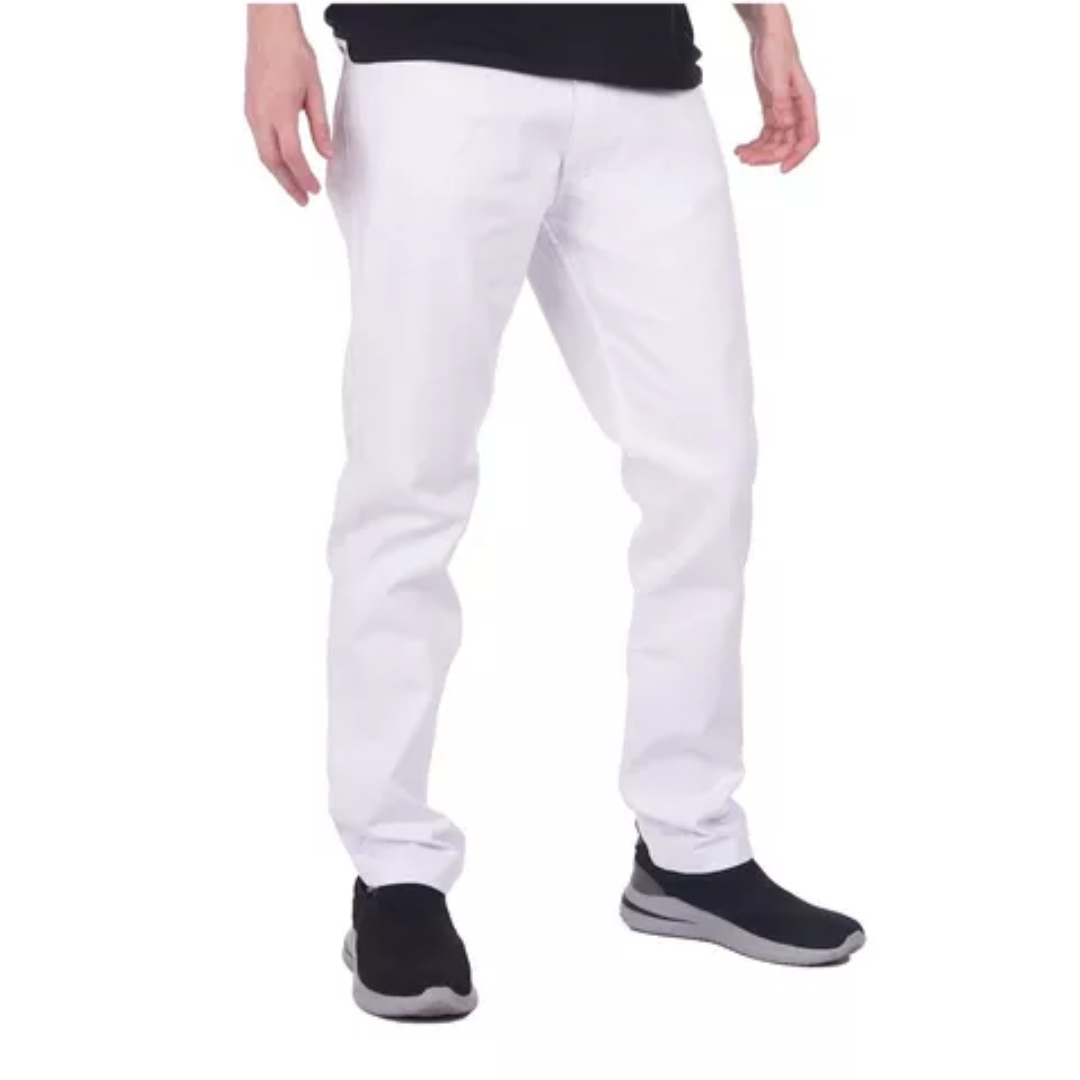 Pantalón Blanco Clásico Todas Las Tallas