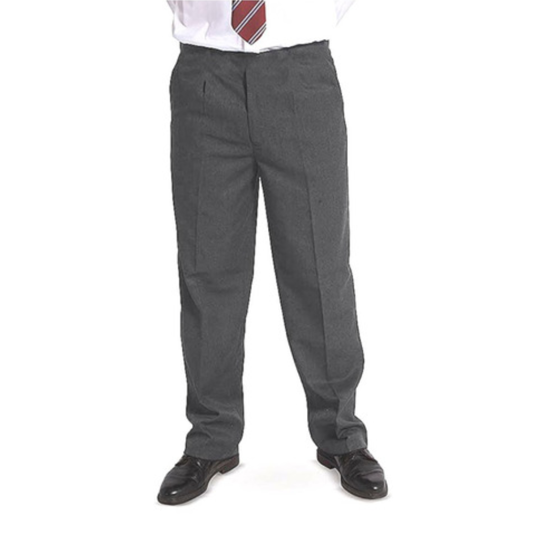 Pantalón Slim Spandex De Colegio Gris Niño