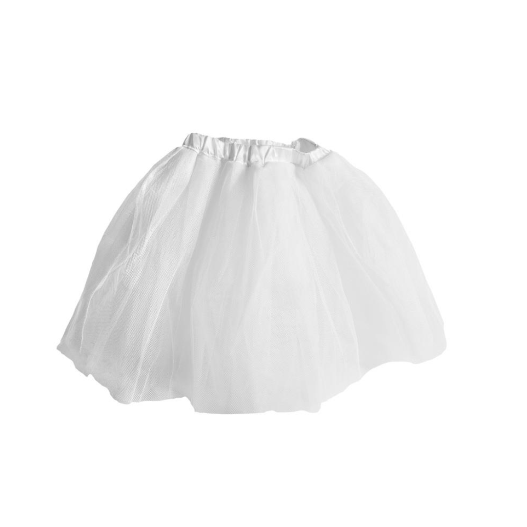 Falso Malla Huasa Niña Talla Única Blanco