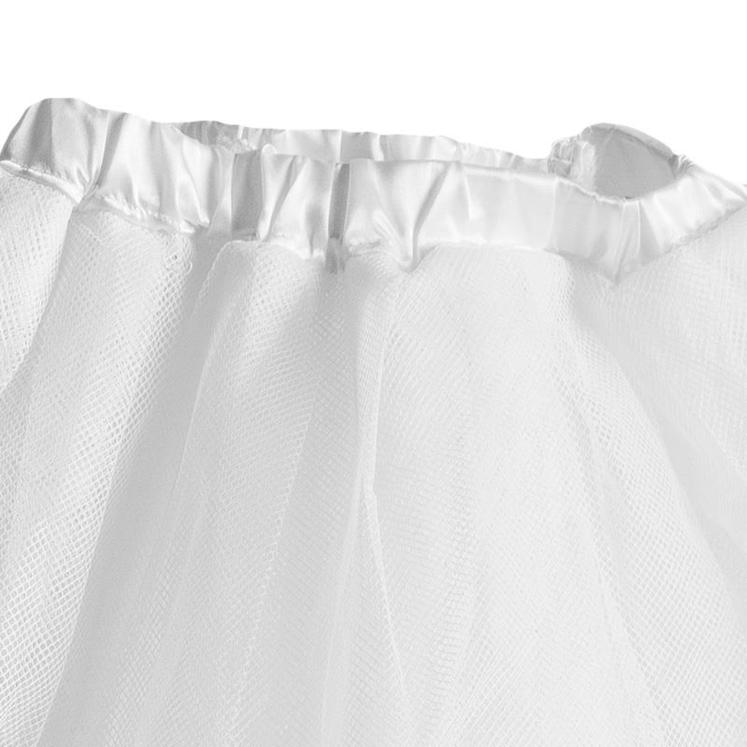 Falso Malla Huasa Niña Talla Única Blanco