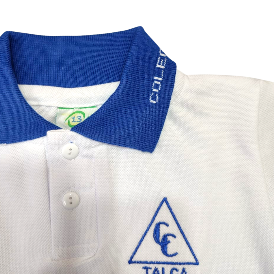 Polera Con Cuello Blanca M/L Colegio Concepción de Talca