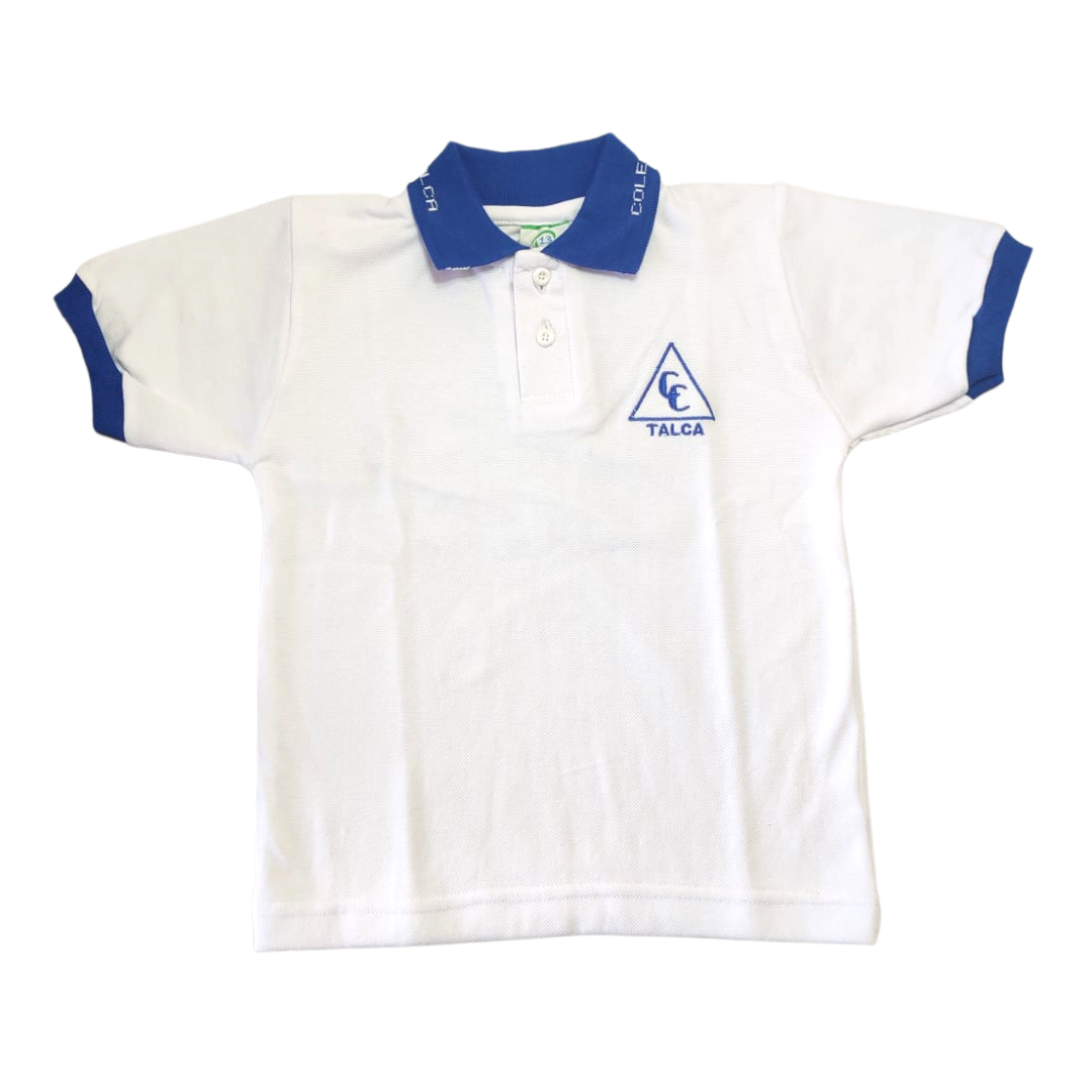 Polera Con Cuello M/C Blanca Colegio Concepción de Talca