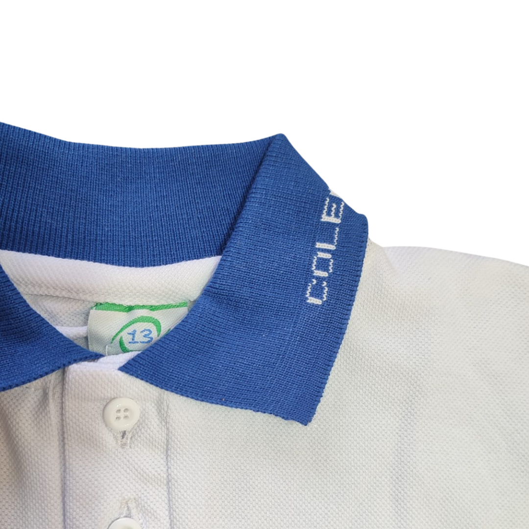 Polera Con Cuello M/C Blanca Colegio Concepción de Talca