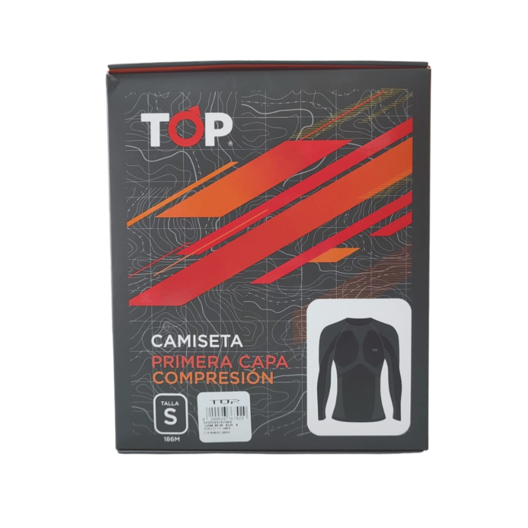 Camiseta Primera Capa Compresión Juvenil Negro