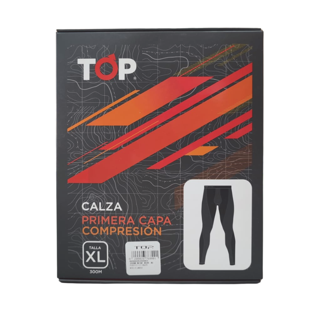 Calza Larga Primera Capa Compresión Juvenil Negro