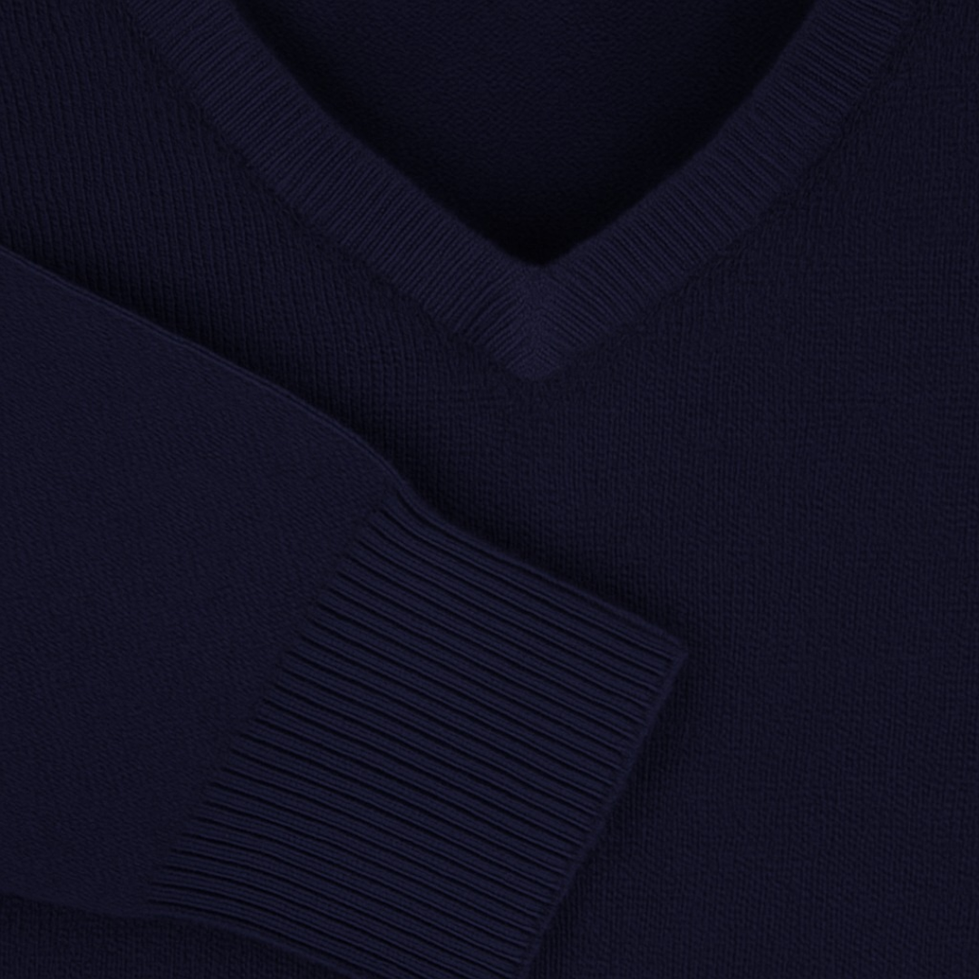 Sweater Cuello V Azul Marino Niño