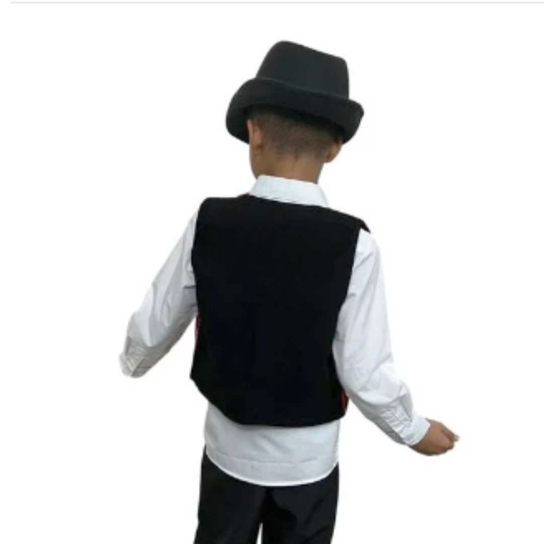 Bolero Huaso Negro Liso Niño