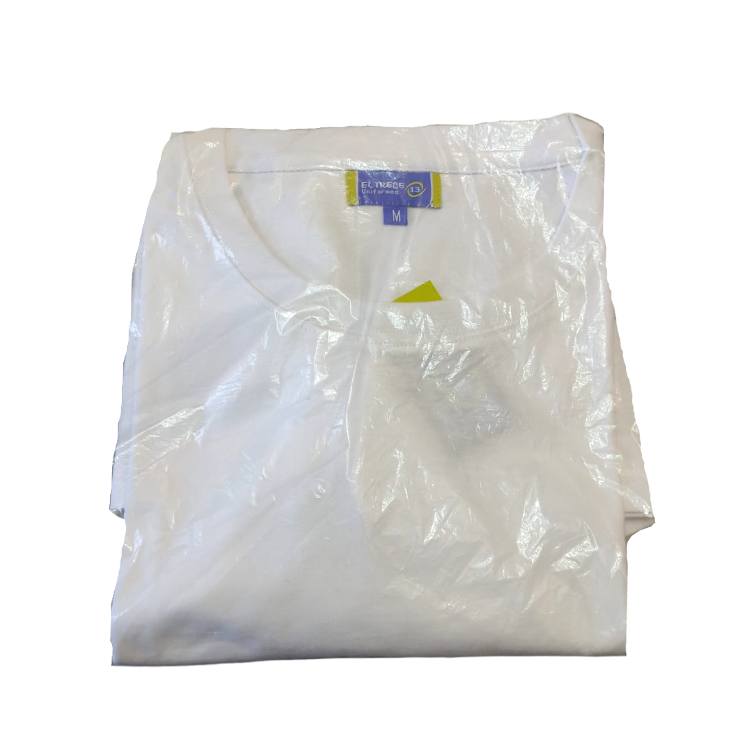 Polera Polo M/Larga Blanca