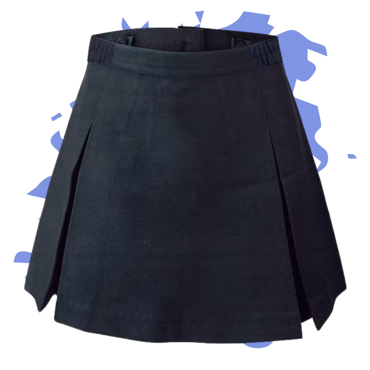 Falda Clásica Azul Marino 4 tablas