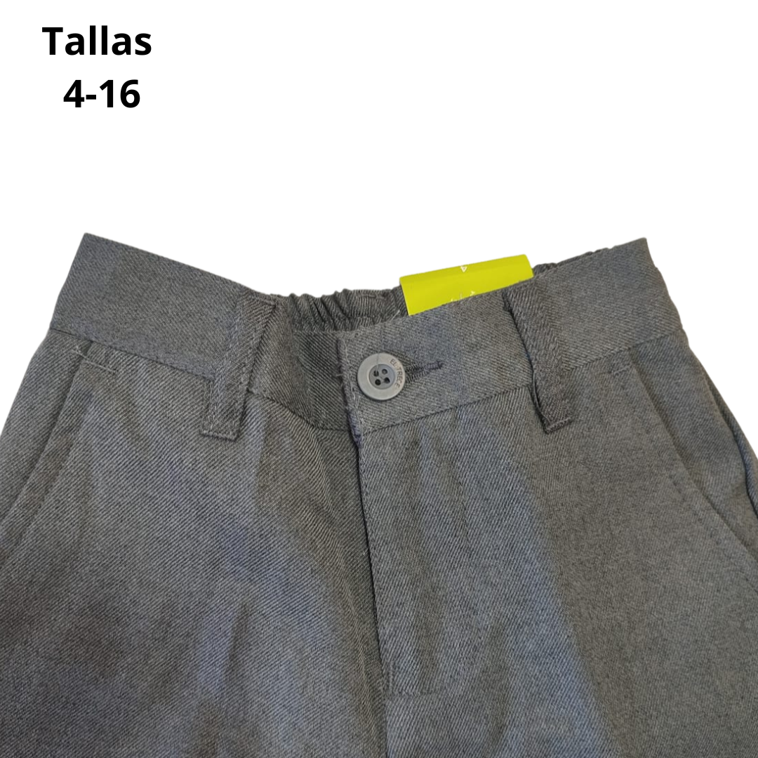 Pantalón Colegio Clásico Gris Niño