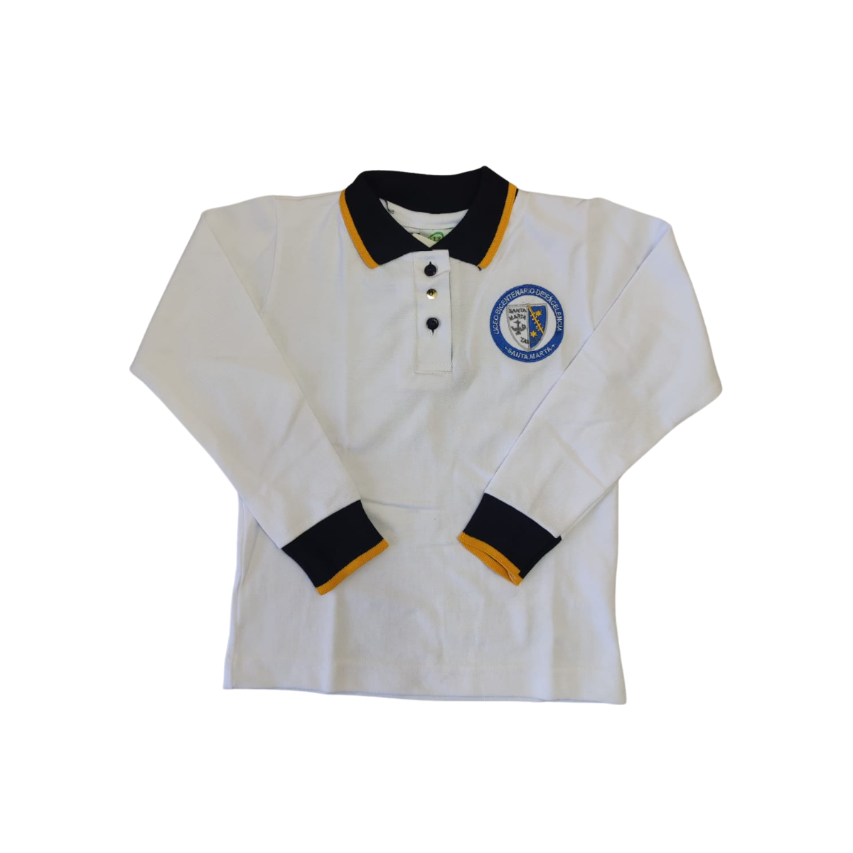 Polera Con Cuello M/L Blanca Santa Marta Talca