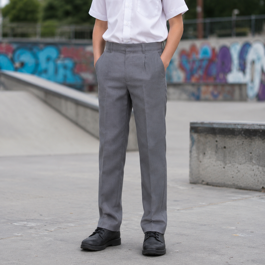 Pantalón Colegio Clásico Gris Niño