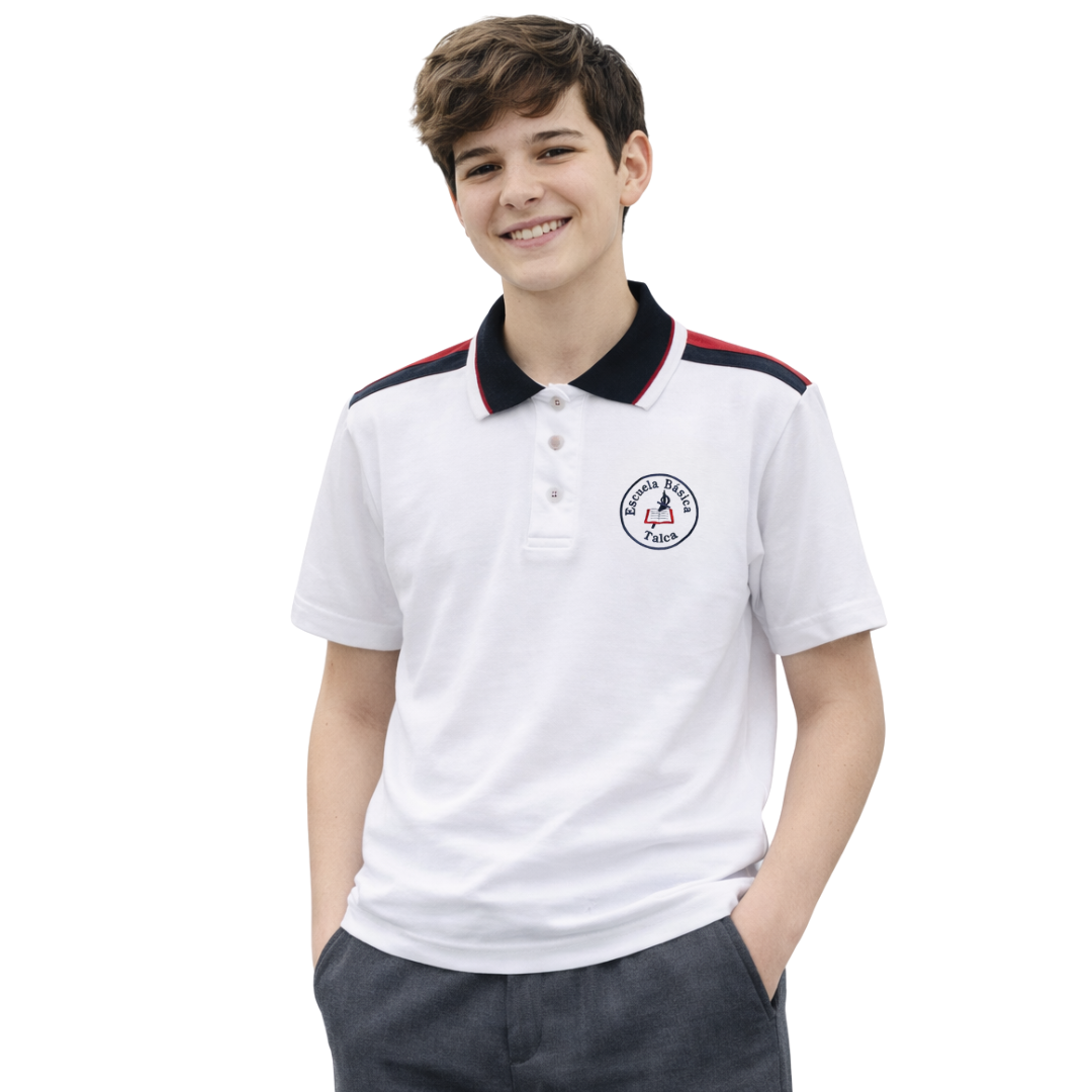 Polera Con Cuello M/C Escuela Básica Talca