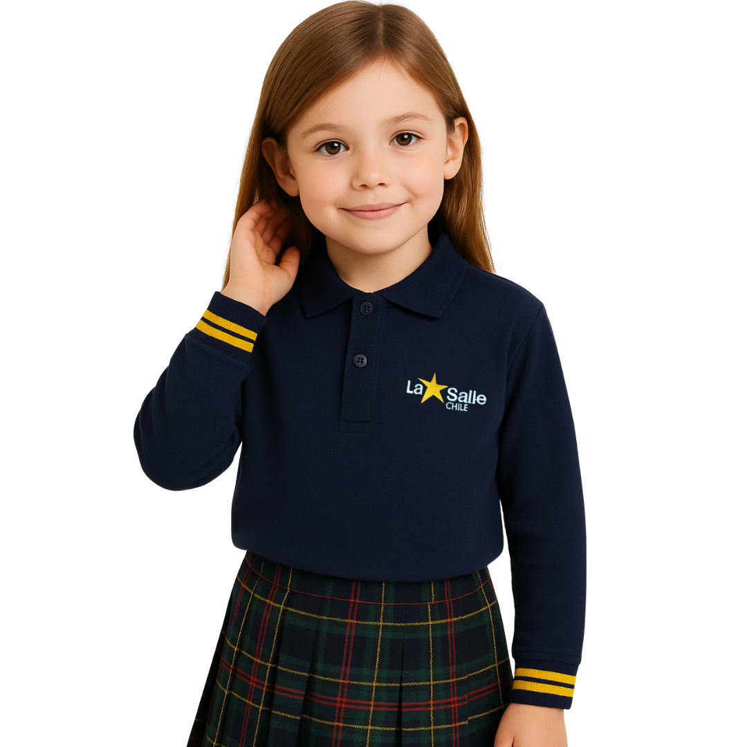 Polera Con Cuello M/L De La Salle Talca Nueva