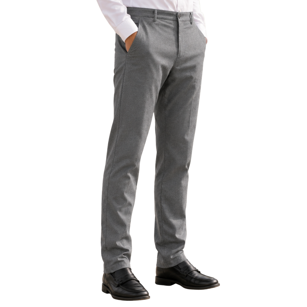 Pantalón Slim Spandex De Colegio Gris Niño