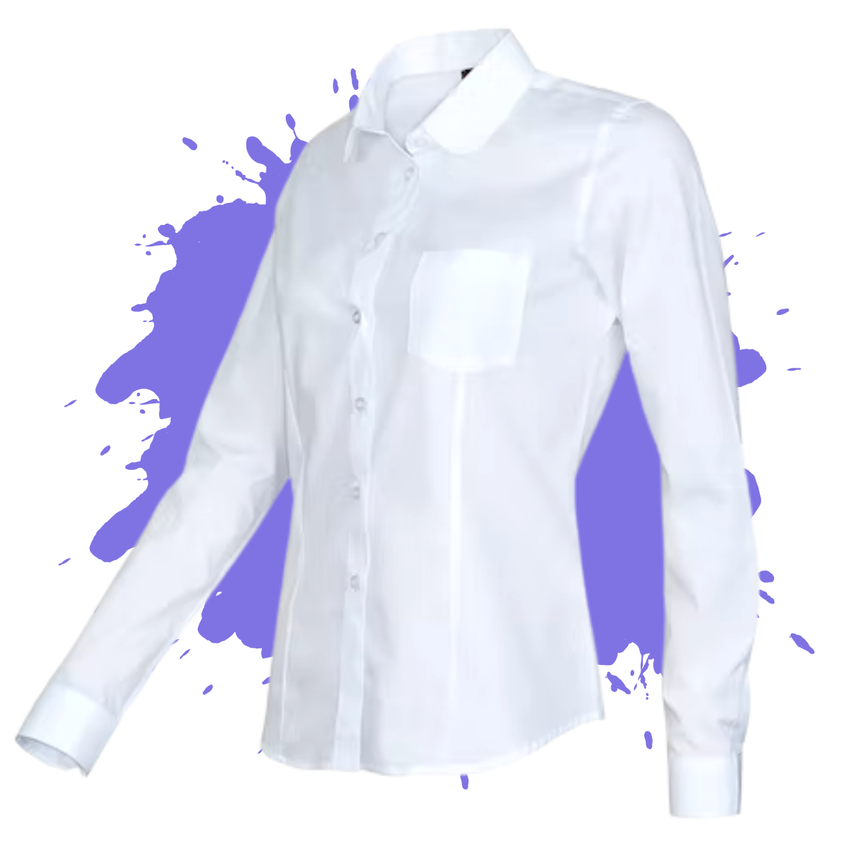 Blusa Entallada Blanca Niña – El13uniformes - Main Image