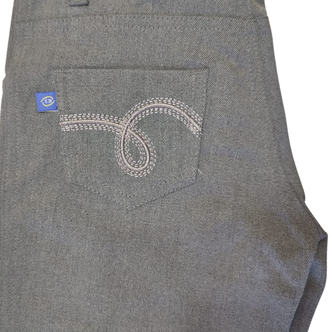 Pantalon Spandex 5 bolsillos Gris Nina