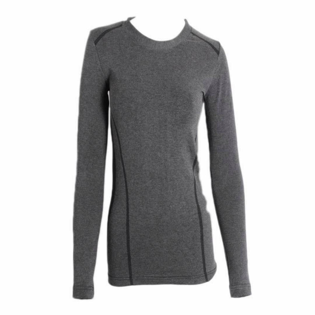 Primera Capa Camiseta M/L Algodón Unisex Talla Única Gris L XL